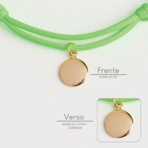 Coleira Com Pingente - Verde Neon