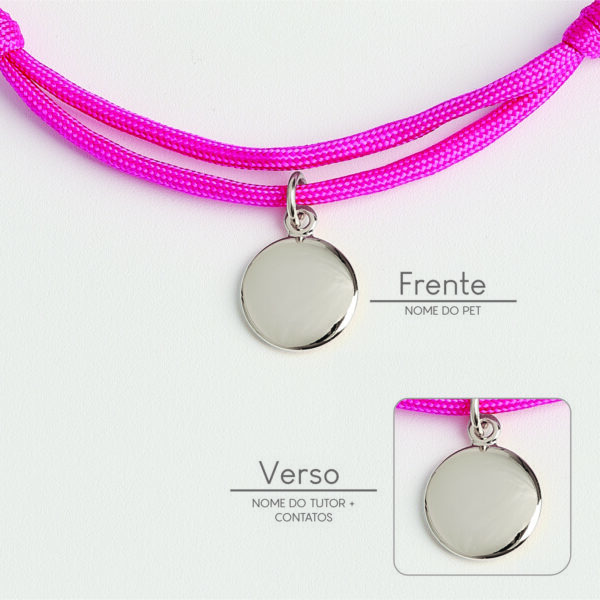 Coleira Com Pingente - Rosa Pink - Imagem 4