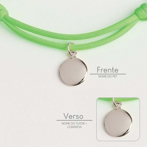 Coleira Com Pingente - Verde Neon - Imagem 4